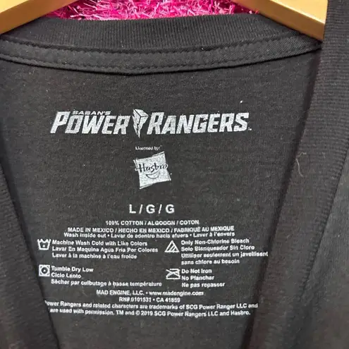 Black Mastodon Power Ranger Costume Saban Hasbro Tee L