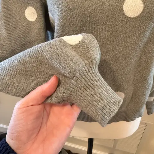 Premise | olive green Polka Dot Sweater