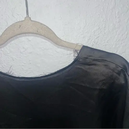 By Malene Birger Blouse Pilavis Satin Top Black Women EU 38 US 8 Boxy NEW $350 Size M