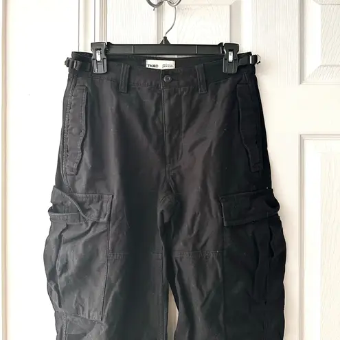 TNA Surplus Division Aritzia Black Cargo Baggy Parachute Casual Pants 4