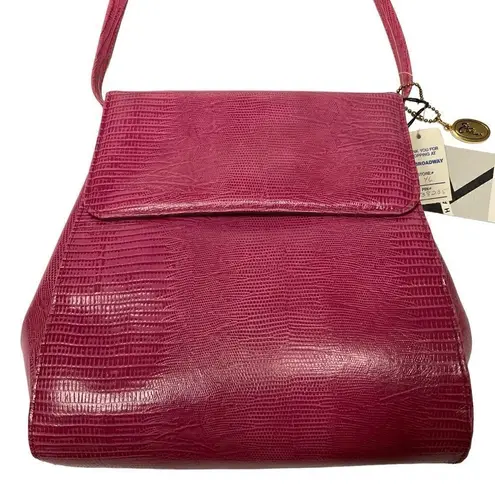 Vintage Etra pink embossed leather barbiecore Crossbody bag, New