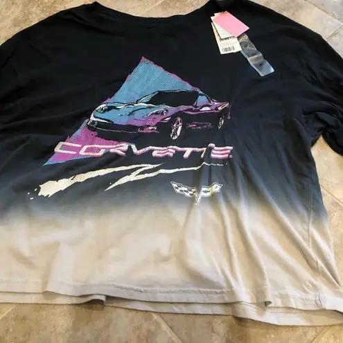 🆕 Chevy Corvette retro graphic ombré shirt Size XS