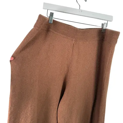 Summersalt Cashmere Wool Wide Leg Pants Brown Pull On Casual Comfort Womens 2XL