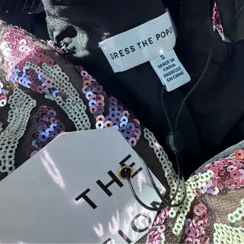 Dress the Population NWT Women’s Elisa Sequin Fit & Flare Midi Dress Small