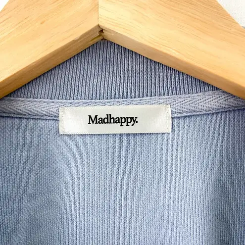 Madhappy  RARE Blue Terrycloth Cropped Sweatshirt size Small Slate Blue