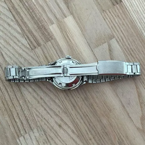 Seiko Ladies Automatic Watch Rare Vintage 17 Jewels Hi-Beat Stainless Band Pearl