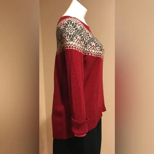 Willi Smith Willie Smith Christmas wool sweater folded sleeves Sz M