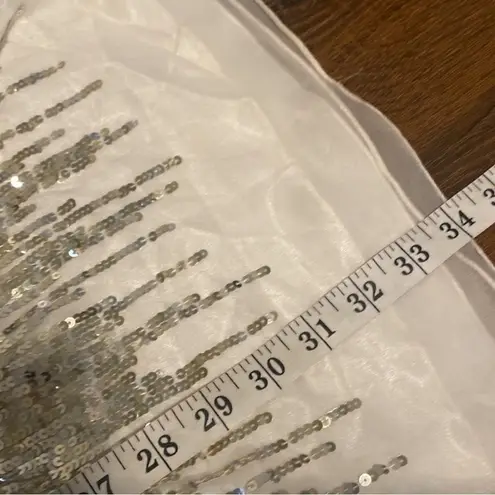 Sagaie Paris Women’s Vintage Sequined Silk Evening Mini Dress Size 4 ($400) Gold