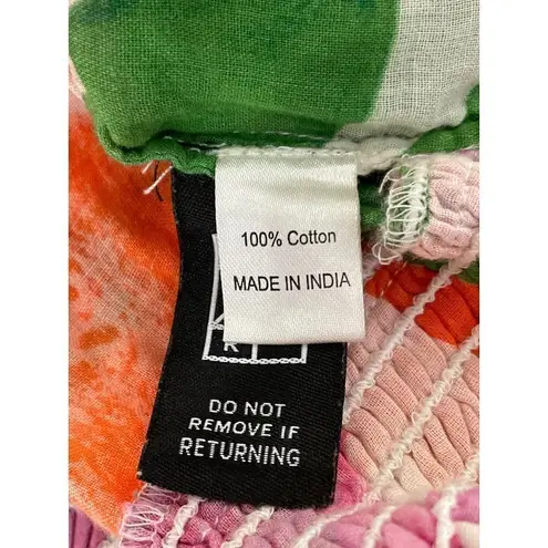 Banjanan Floral Aurora Top Multicolor Womens Size Large Pink