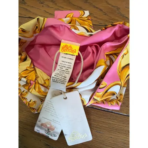 Agua Bendita X REVOLVE Lily Bikini Bottom Pink Brocade Womens Size XS