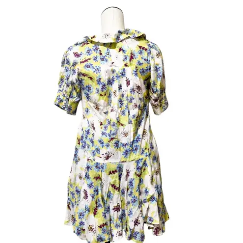 Free People NWOT  Women's Sugar Crush Mini Dress in Lemon Combo Oversize