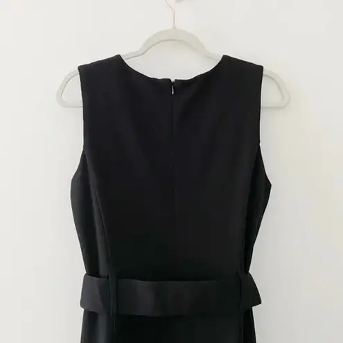 Calvin Klein Belted Midi Dress Black Size 12