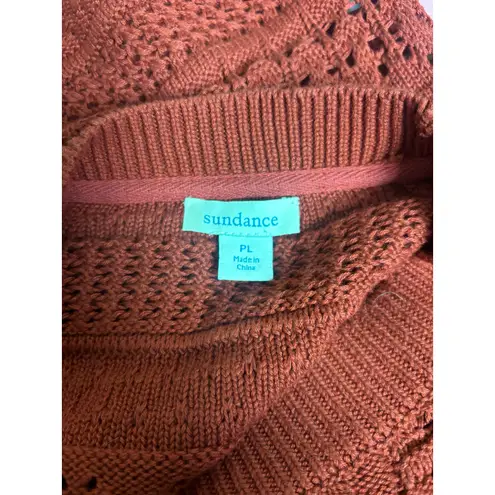 Sundance Petite Large Open Knit Cardigan Sweater Red Button Down BohO Size undefined