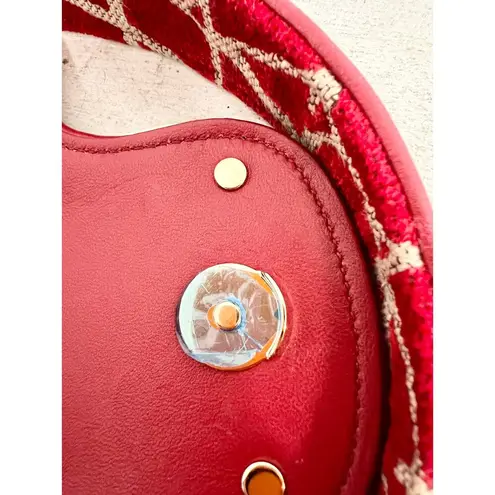 Valentino Garavani NWT Iconographe Loco Canvas Envelope Hobo Bag Red One Size