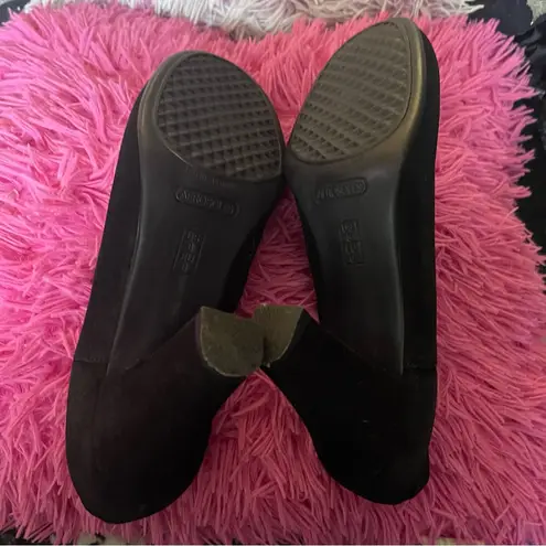 Aerosoles Heelrest Starring Role Black Faux Suede Ankle Booties GUC