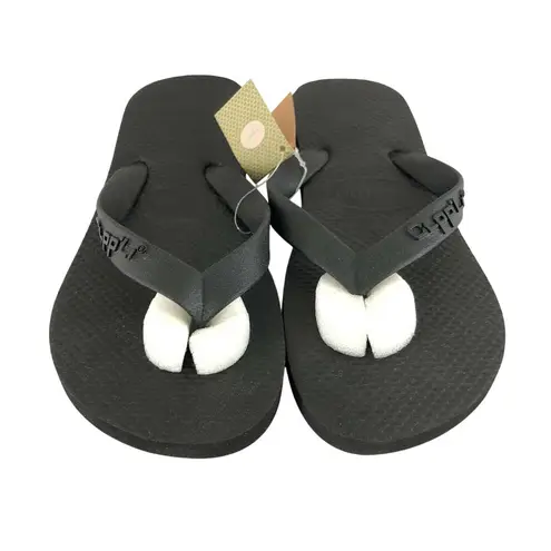 Clippli Womens Sandals Flip Flops Slides Thong Rubber Black Size 5/6