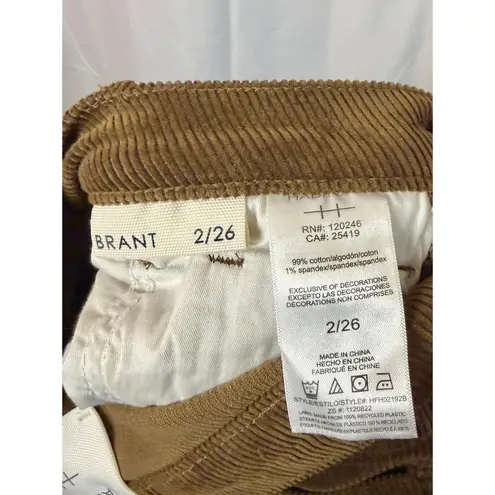 Habitual NWT Evie Barrel Leg Women's Corduroy Pants in Brown sz. 26