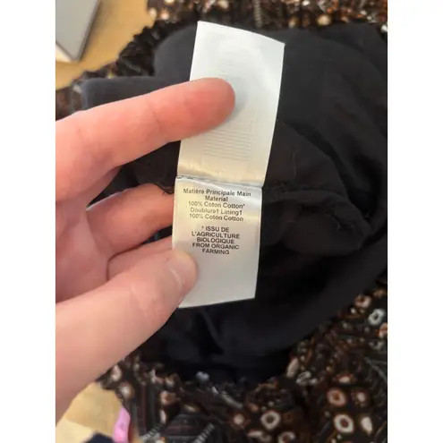 Isabel Marant Etoile Diya Tiered Maxi Skirt Size 12 Black Brown Printed