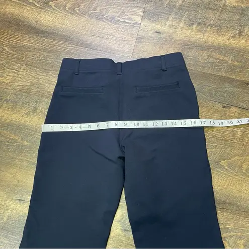 Quince Womens Ultra-Stretch Ponte Bootcut Pants Navy Blue Medium Crop Ankle