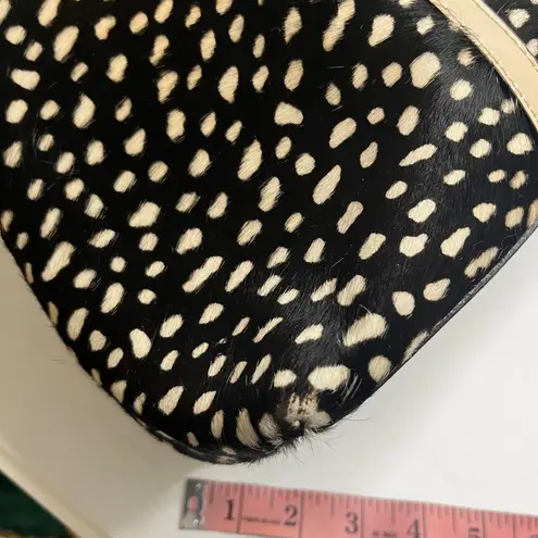 Asia Bellucci Italian Patent Leather Printed Cow Hair, 10”x14” Tote