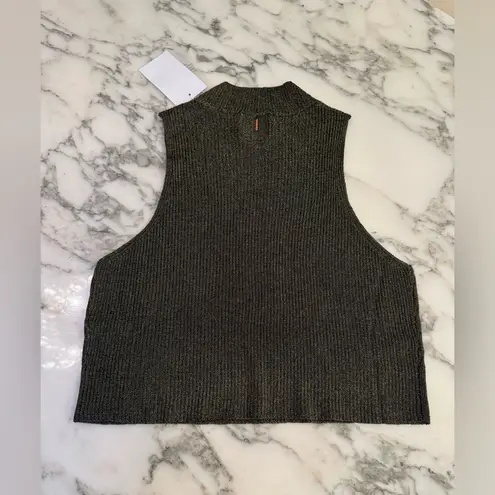 MISA Los Angeles NWT X REVOLVE Tanya Mock
Neck Crop Top in Gold - Sold Out - L