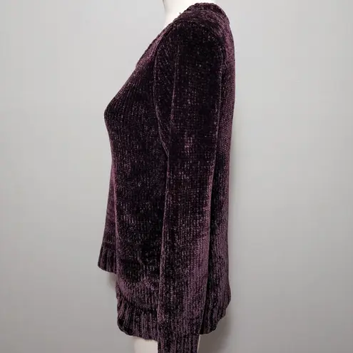 Orvis plum chenille crewneck sweater size medium
