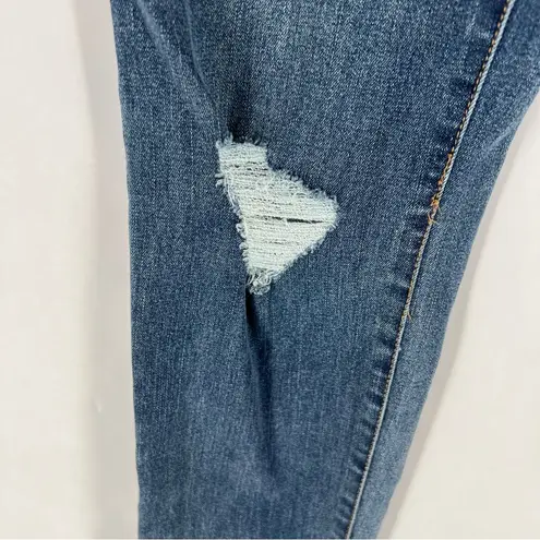 Harper Heritage Core Stretch Ripped Distressed Knees High Rise Skinny Jeans Blue Size 29