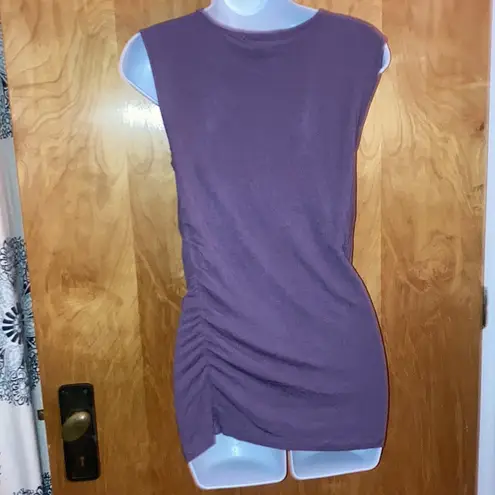 Design History Purple Ruched Cap Sleeve Tank Top Size XS