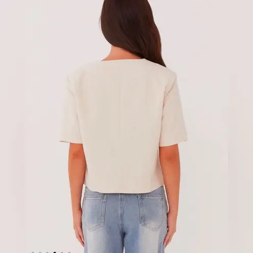 Peppermayo Hacienda linen short sleeve blazer SZ 4