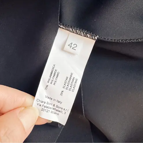 Chiara Boni La Petite Robe Fiynorc Off the Shoulder Cocktail Dress Nero Black