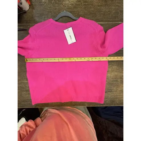 C By Bloomingdale's Cashmere V Neck Cardigan Women's Size XL Ultra Pink