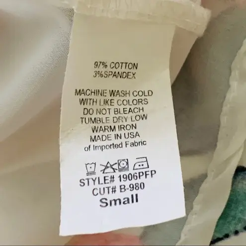 Adrienne Dress Tropical Floral On Off Shoulder Ruffle Neckline Sleeveless Small