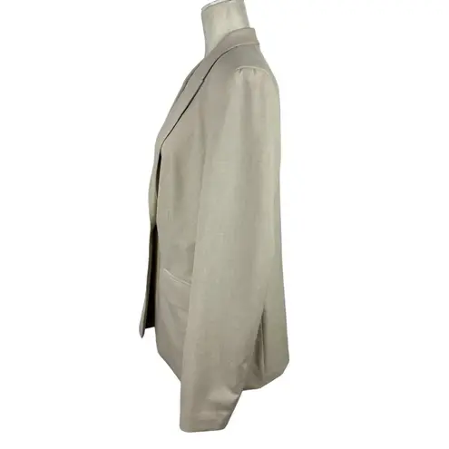 Oak + Fort Oatmeal Oversized Single Breasted One Button Blazer Flap Pocket SZ M