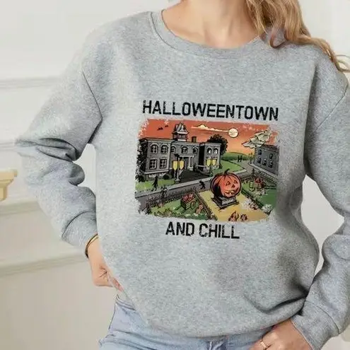 Halloweentown and chill sweatshirt new Medium
