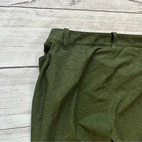 Sherpa Adventure Gear size 8 hiking pants dark green geometric pattern - Image 9