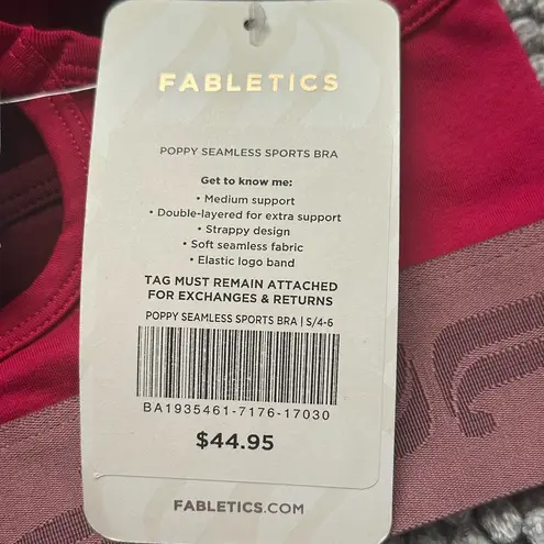 Fabletics NWT  purple and pink double strap sports bra