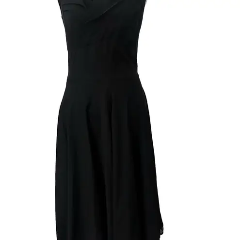 Rockabilly Swing Dress SM Whimsigoth Fairy Fit & Flare Stretch Classy Old Money Black