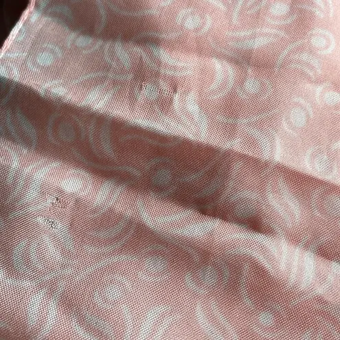 Vintage Patterned Peachy Pink Sarah Coventry Scarf White