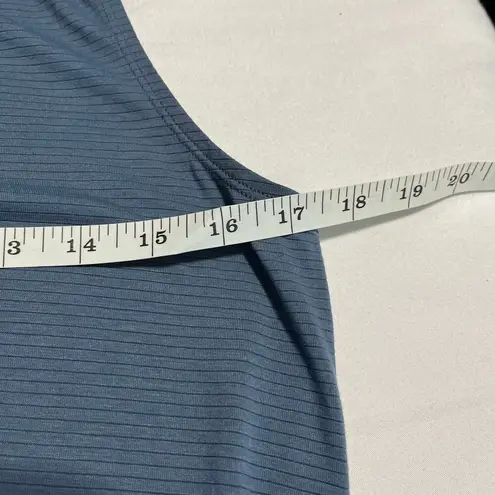 Peloton blue striped loose fitting muscle tank top women’s size medium