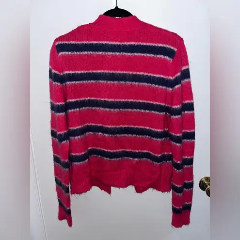 Marni Designer Striped Red/ Pink and Purple Women's Sweater Red
