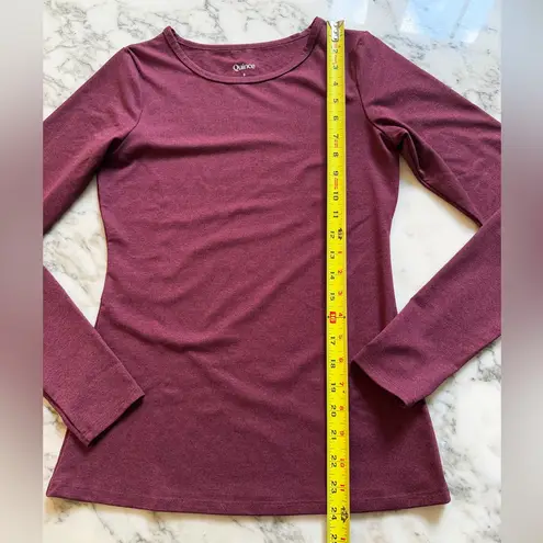 Quince NWOT Ultra-Soft Performance Long Sleeve Tee burgundy Sz S