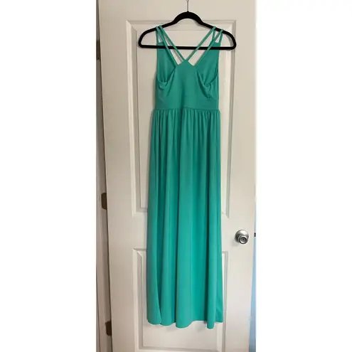 Susana Monaco Teal Strappy Maxi Dress