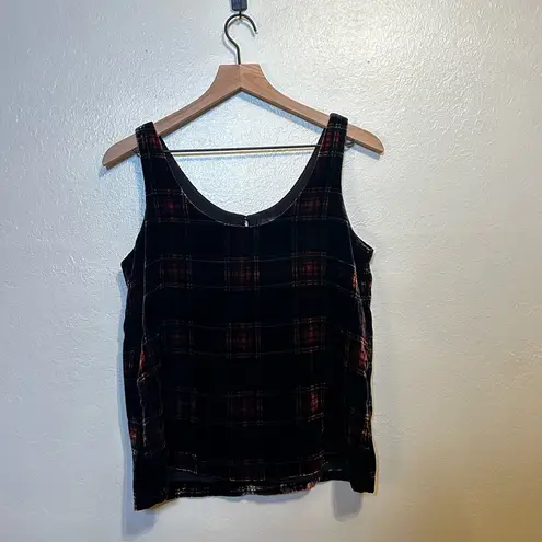 J.Crew  Stewart Tartan‎ Plaid Velvet Tank Top