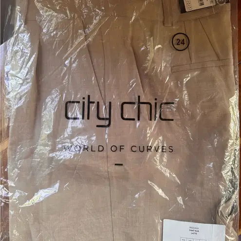City Chic Elia Pant – Size 24 – Latte – NWT