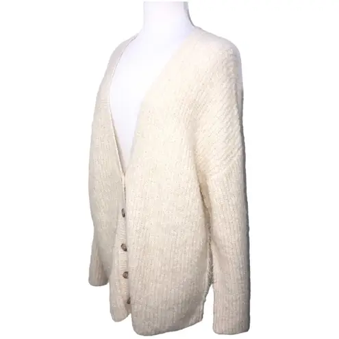 frame denim  Lounge Cardi in Off White Alpaca Large NWT