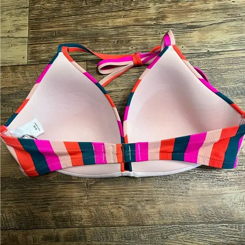 Vibrant Pink and Orange Halter Bikini Top Size undefined