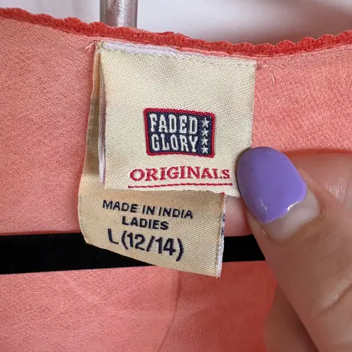 Faded Glory Y2K Fairy Pink Babydoll Blouse Beaded Feminine Glam Rushtok Pixie Top Large - Image 5