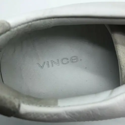 Vince  Womens Sneakers Low Top Lace Up Leather Whit