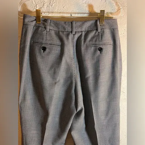 Brooks Brothers Trousers Black White Plaid Houndstooth 100% Wool lined pockets 4