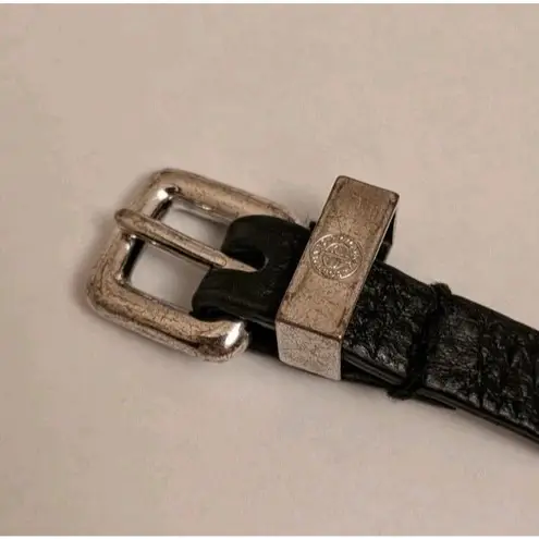 Marc by Marc Jacobs Cuban Link Chain Chunky Textured Leather Choker Necklace Y2K